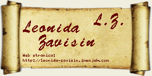 Leonida Zavišin vizit kartica